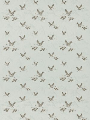 Animalia Embroidered Pale Duck Egg Roman Blind