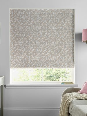 Willow Leaf Chenille Natural Roman Blind