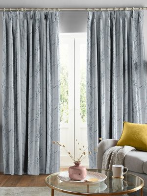 Pussy Willow Embroidery Seaspray Curtain
