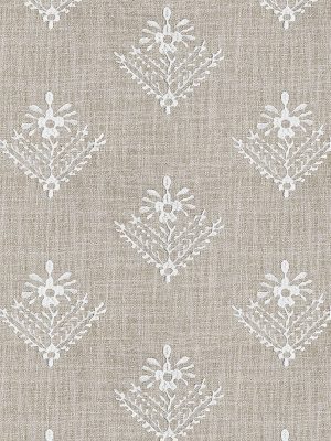 Lady Fern Embroidery Almond Curtain