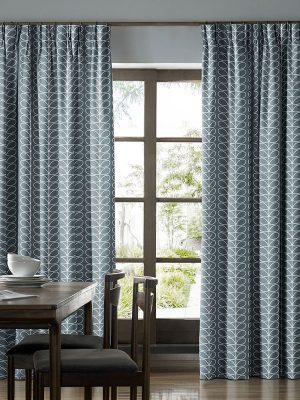 Linear Stem Cool Grey Curtain