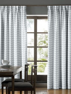 Scribble Stem Grey Curtain