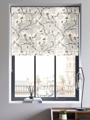 Foster Red Roman Blind