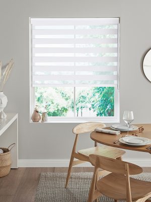 Trafford White Day & Night Blinds
